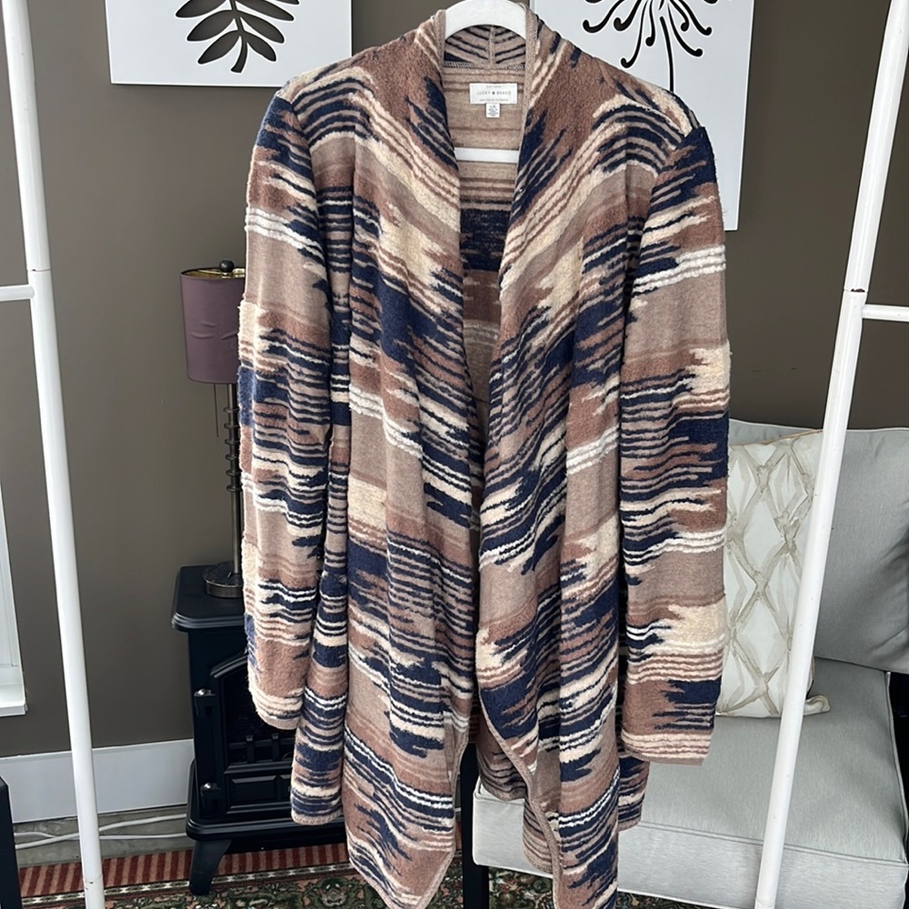 Lucky Brand soft cardigan sweater, size L